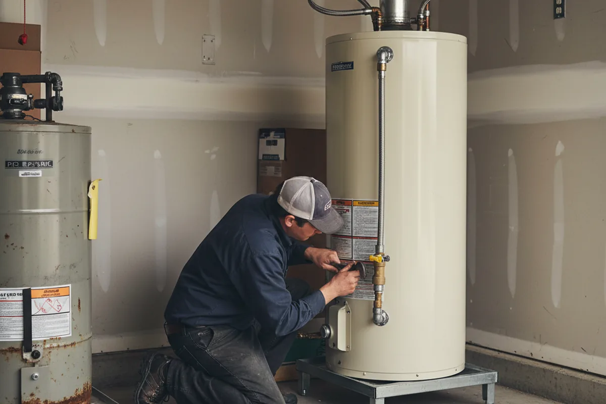 Water heater and shutoff valve replacement in Milbank