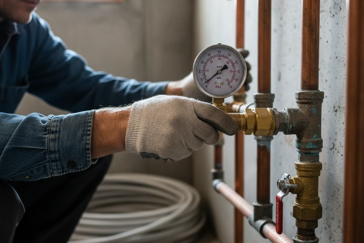Pressure testing a repaired line during Water Line Repair in Milbank